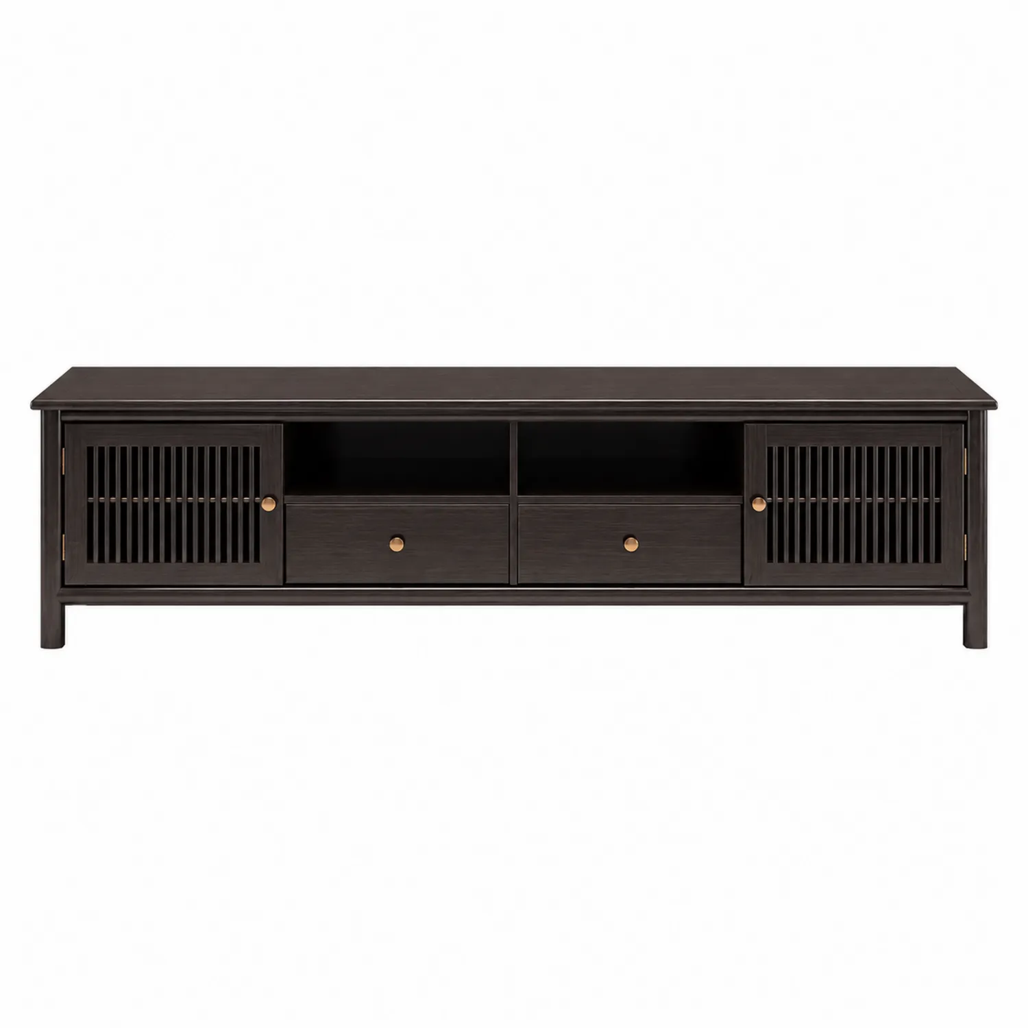 Meuble TV en bois avec portes et tiroirs 150x40x45 cm-brixtrivoqal