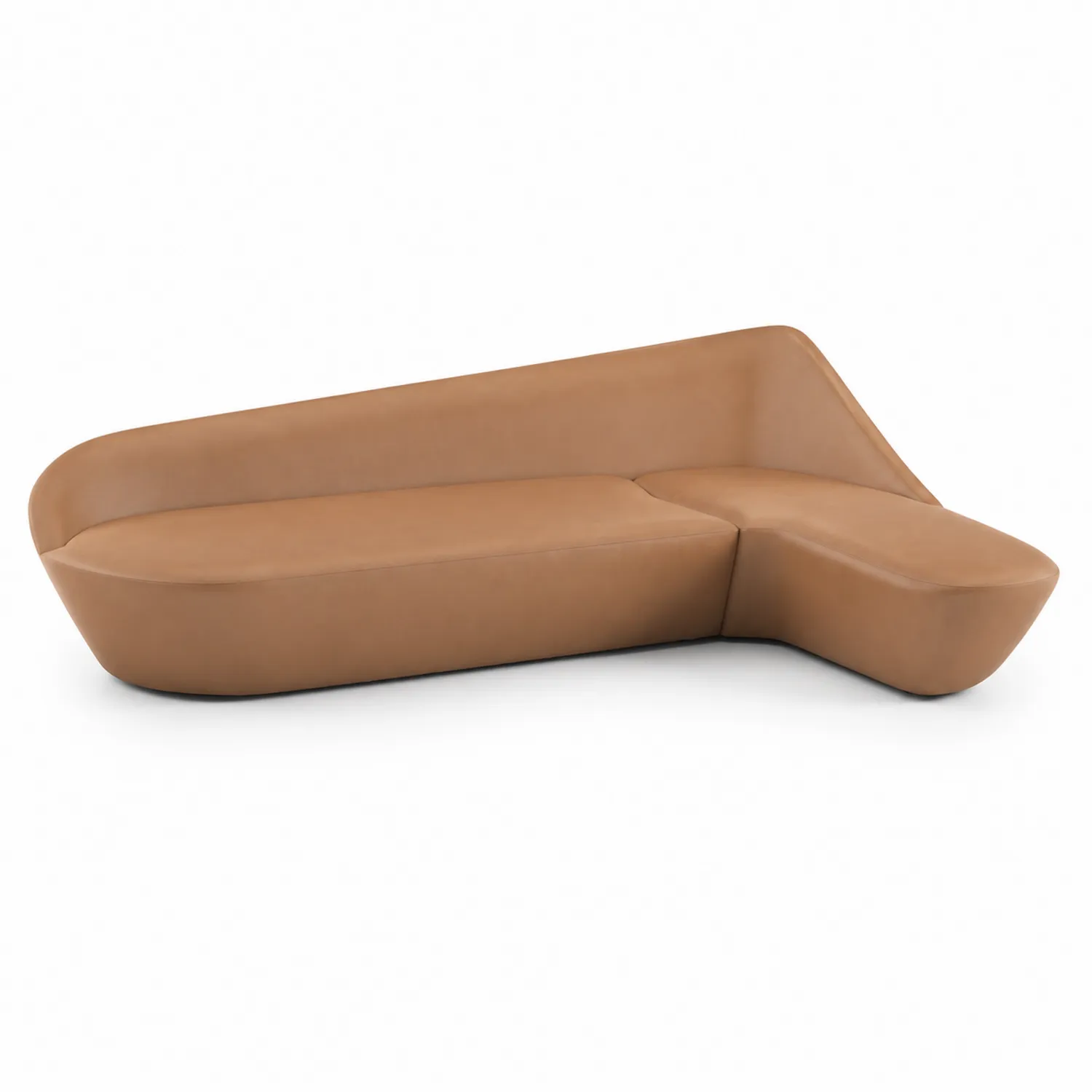 Canapé d'angle en cuir brun 220 cm-brixtrivoqal