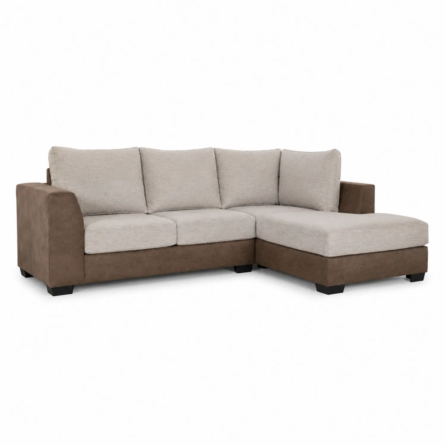 Canapé d'angle en tissu polyester et microfibre-brixtrivoqal
