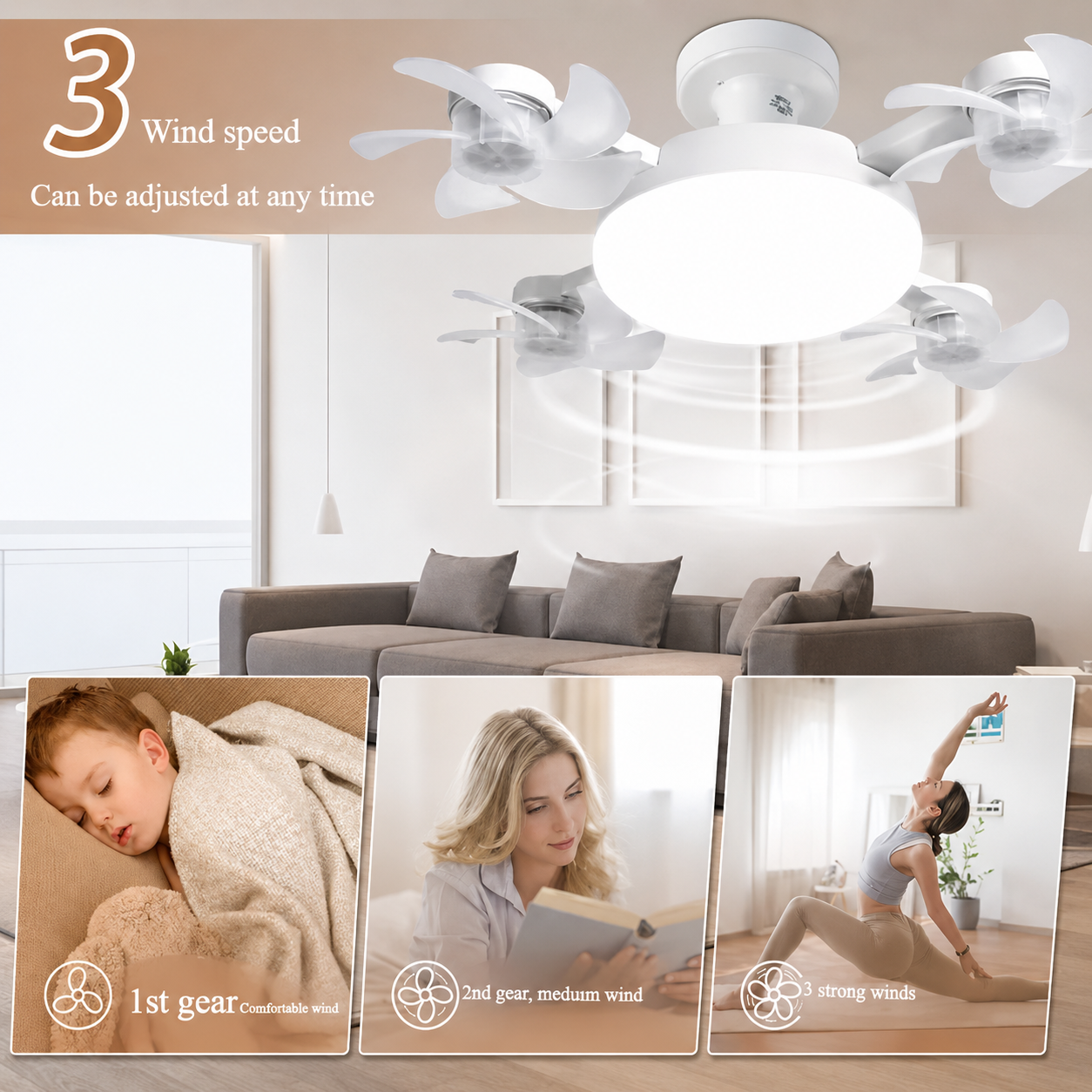 🔥70％ OFF 💡 E27 Screw-In Smart Fan & LED Light
