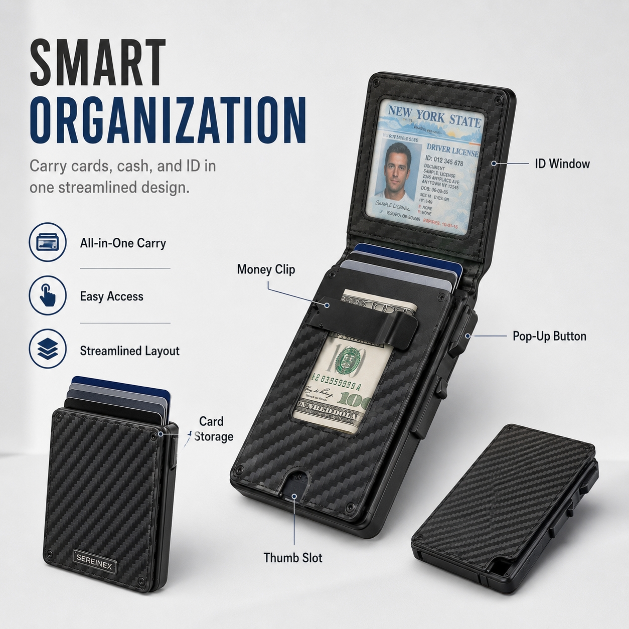 70%OFF-Tokavera® Minimalist Wallet - Maximum Capacity. Minimal Footprint.