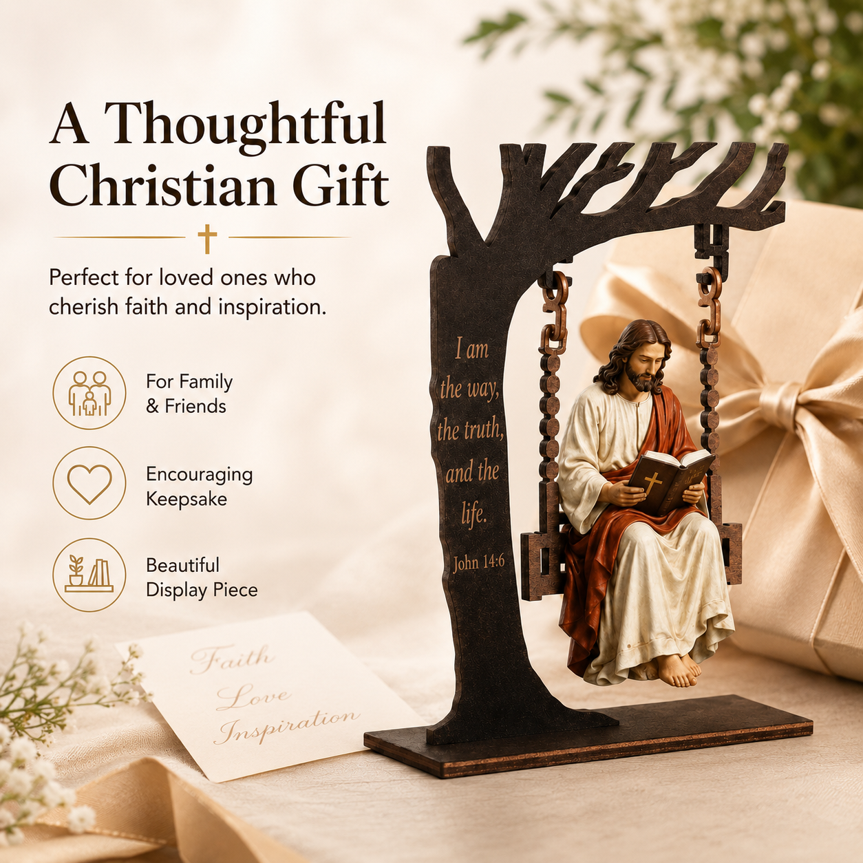 🔥Last Day 70% OFF - ✝️📚Christian Jesus Swing Ornament