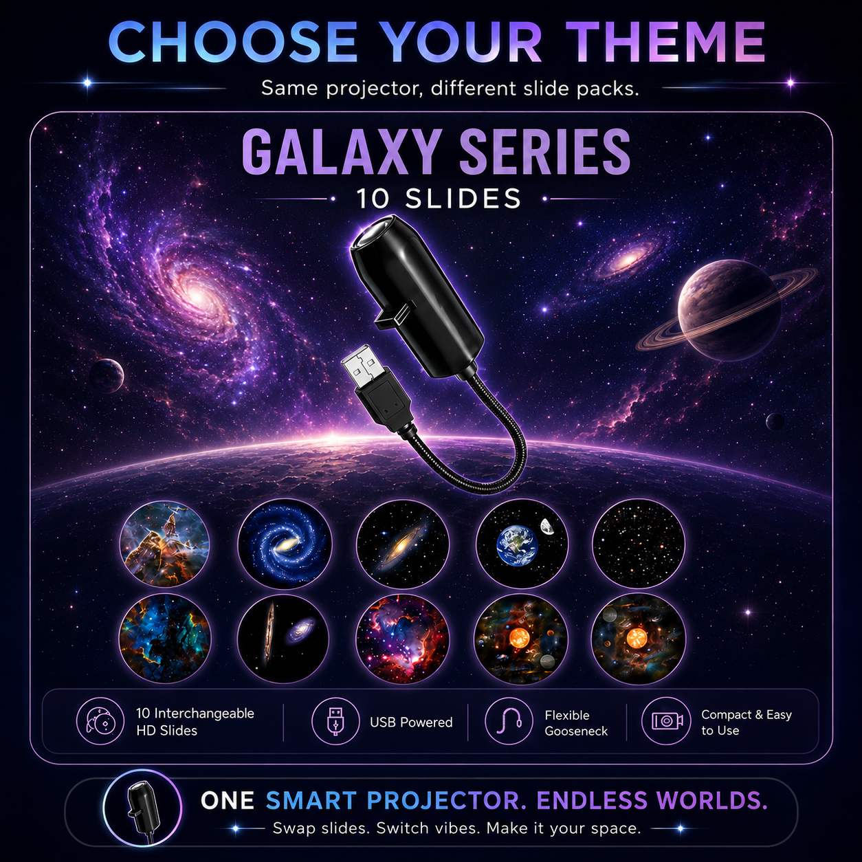 ⏰ Last Day Promotion 70％OFF -💫 Smart Holographic Star Projector