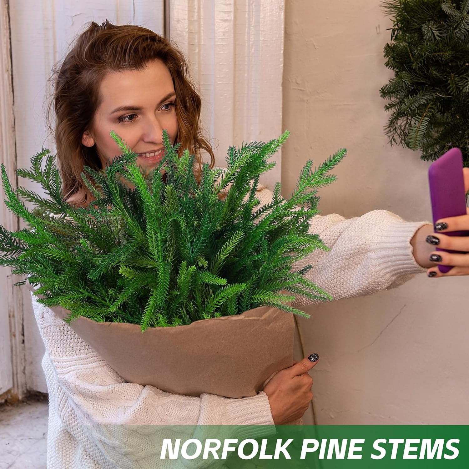 🔥75% OFF🌱The Best Holiday Greenery - Realistic Norfolk Pine Stems