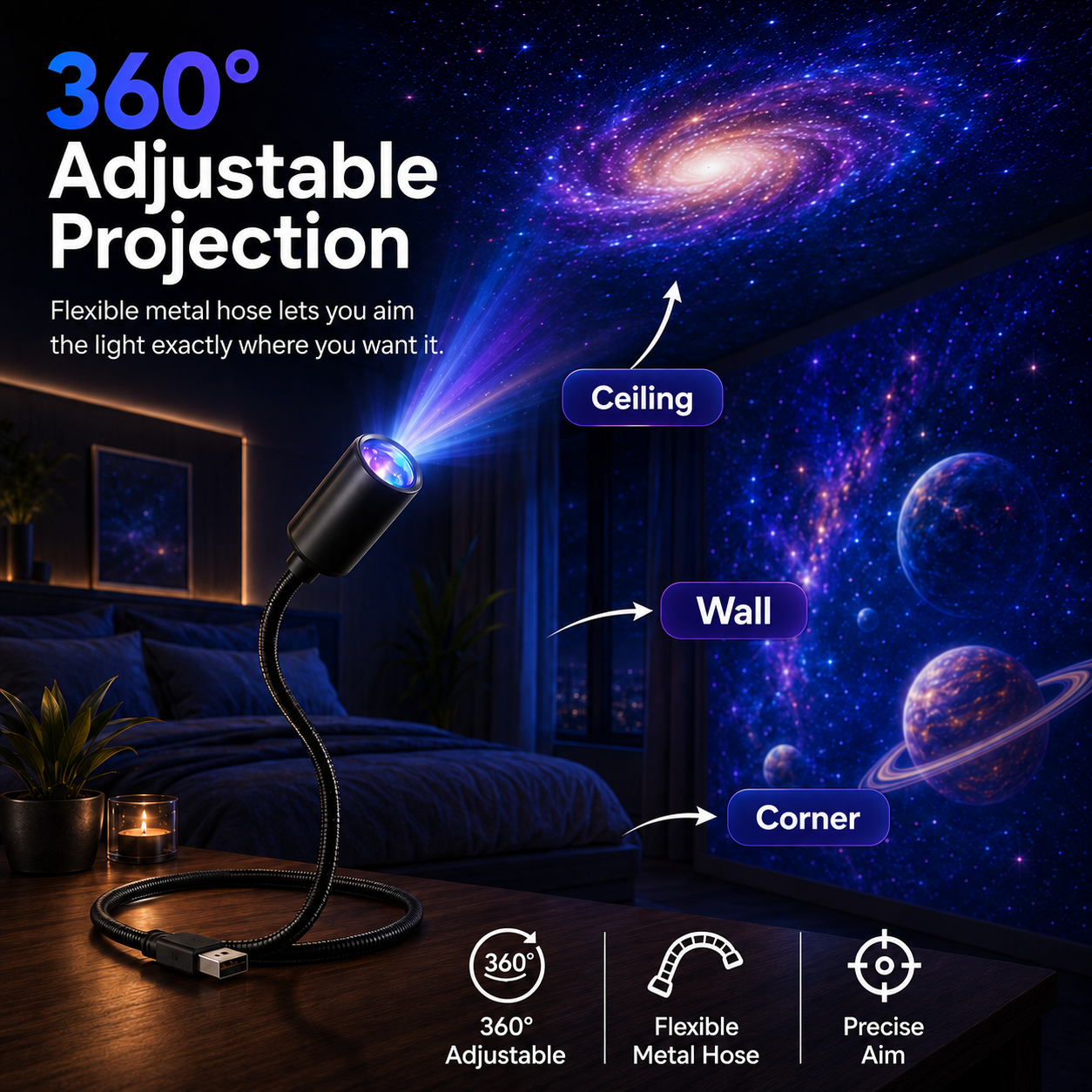 ⏰ Last day Promotion -💫 Smart Holographic Star Projector