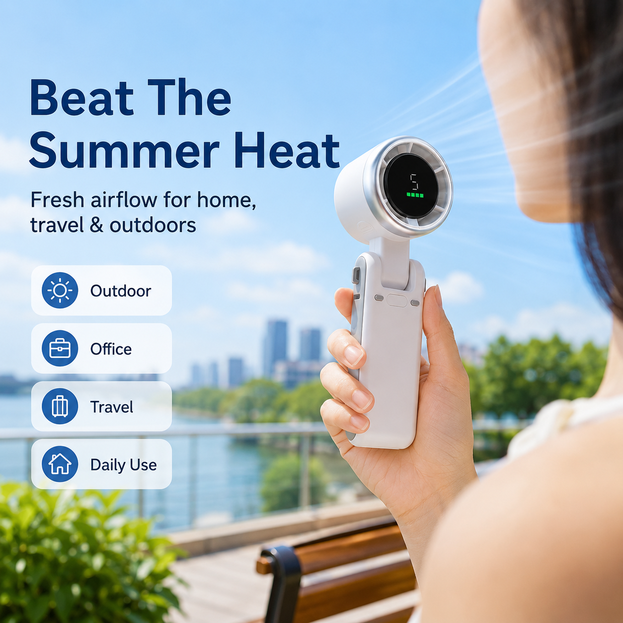 🔥Summer Cooling Sale 80% OFF-Portable Handheld Turbo Fan