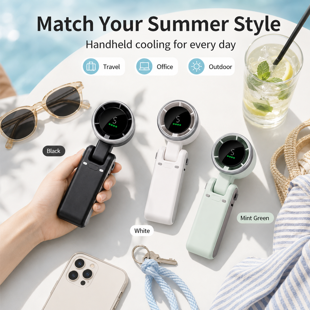 🔥Summer Cooling Sale 80% OFF-Portable Handheld Turbo Fan