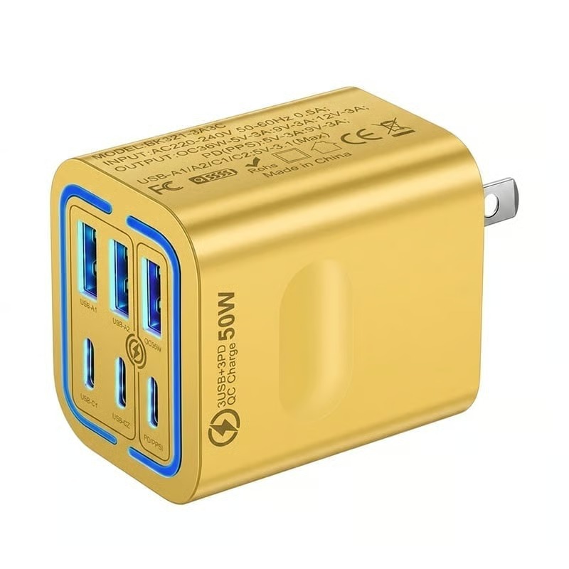 🔥 70% OFF Today 🔋 50W Multi-Port Fast Charger with Smart Fast Charging