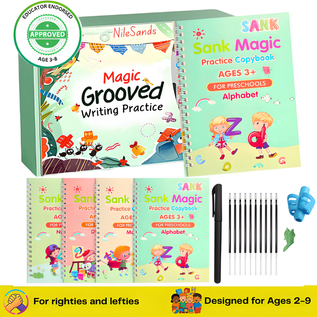 💥50%OFF📚Kids Practice Copybook Set (4Pcs/Set)