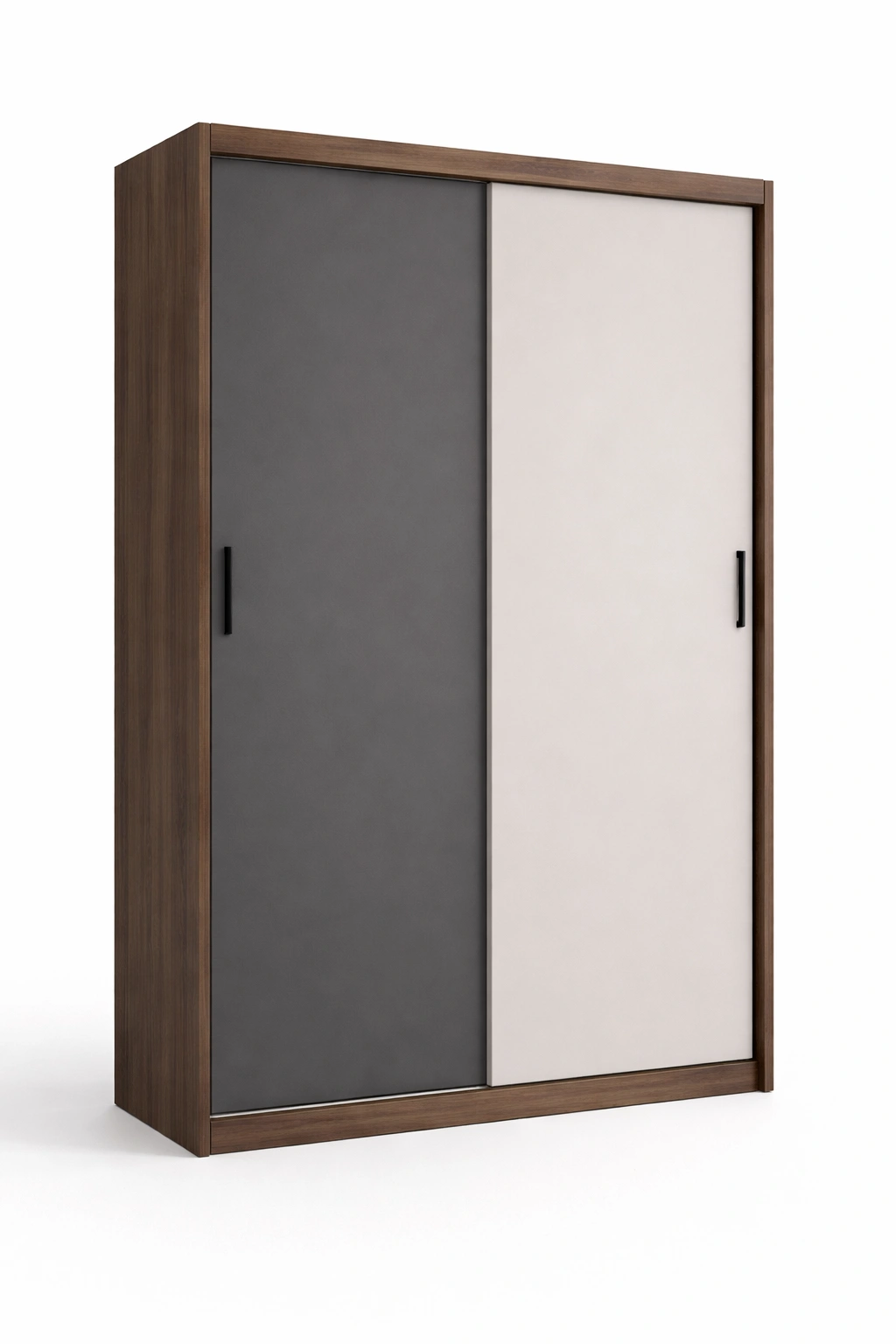 Armoire bois gris portes coulissantes design moderne