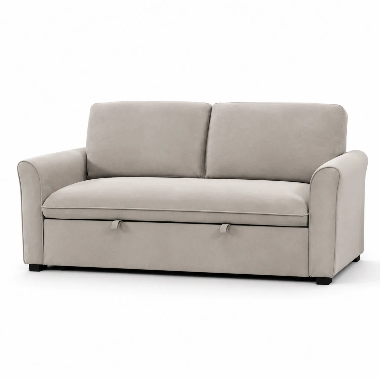 Canapé convertible 3 places en tissu beige