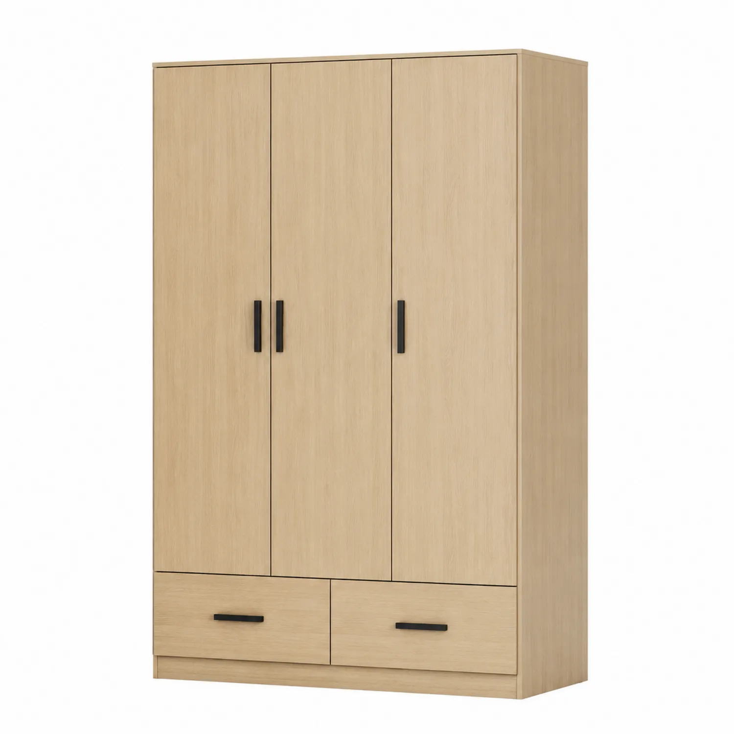Armoire en bois à 3 portes avec tiroirs