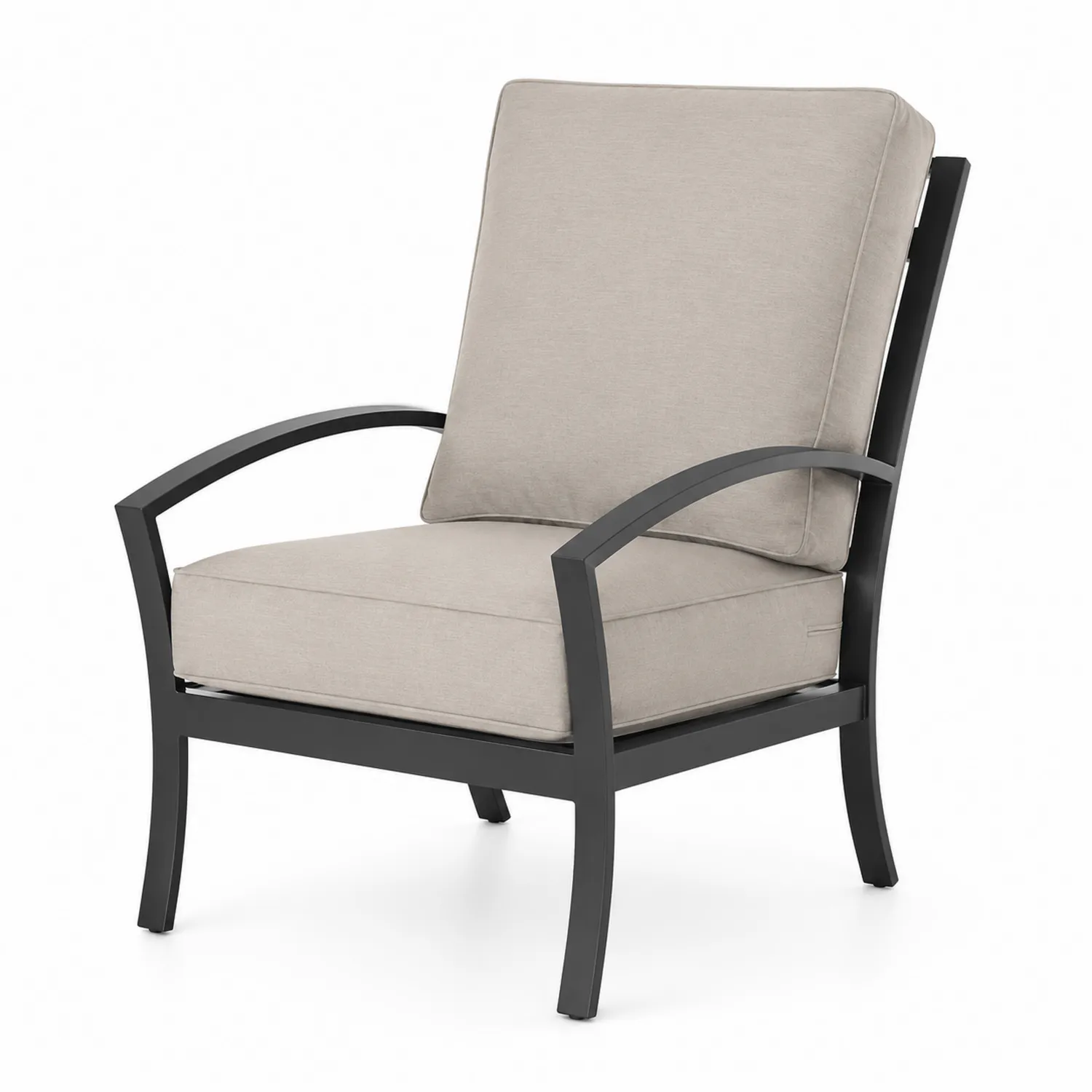 Fauteuil en aluminium avec coussins en polyester 75x85x90 cm
