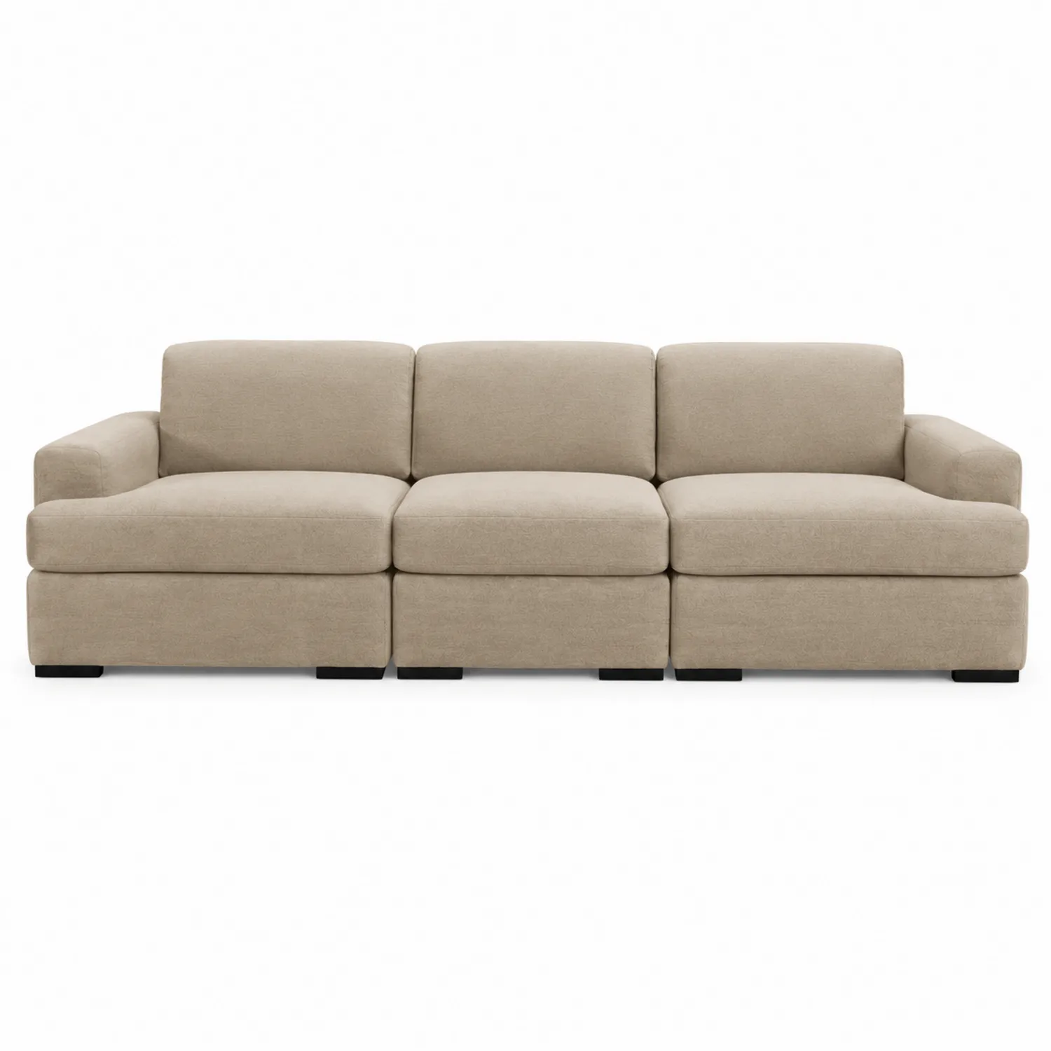 Canapé 3 places en tissu beige