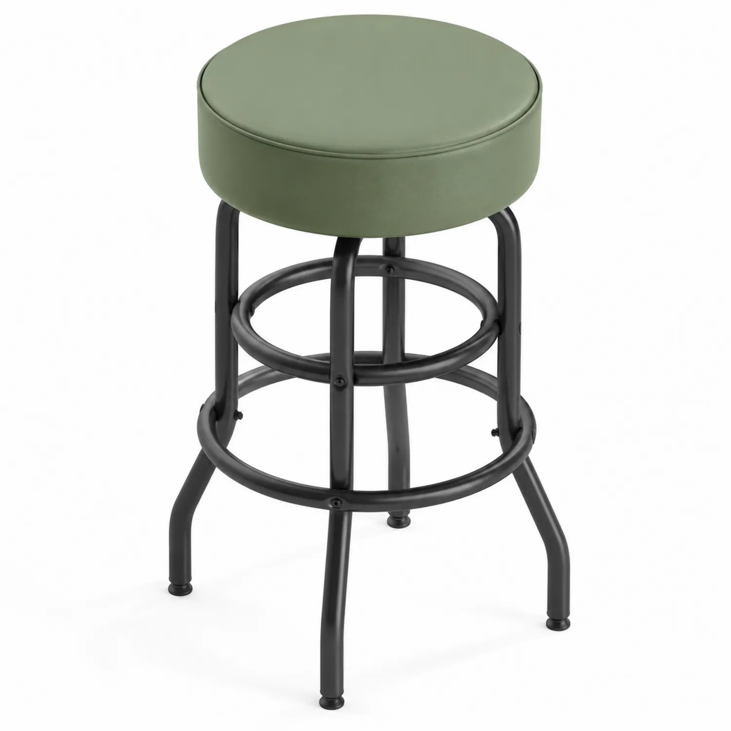 Tabouret de bar en cuir PU avec structure en acier