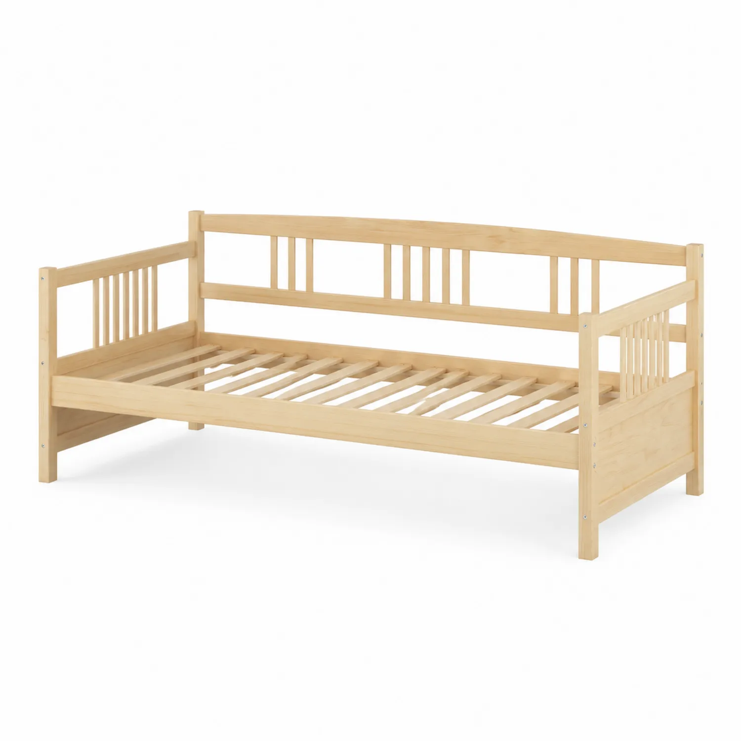 Lit de repos en bois de pin 200x90 cm Naturel