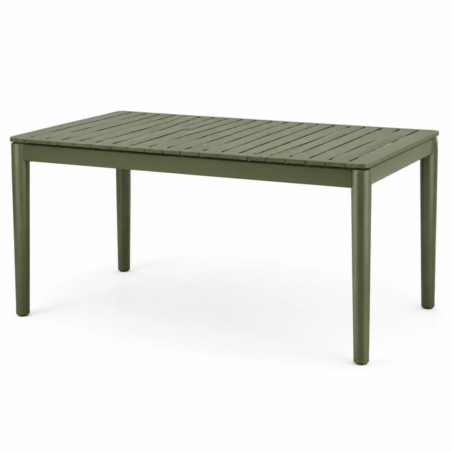 Table de jardin en aluminium vert 150x90x75 cm