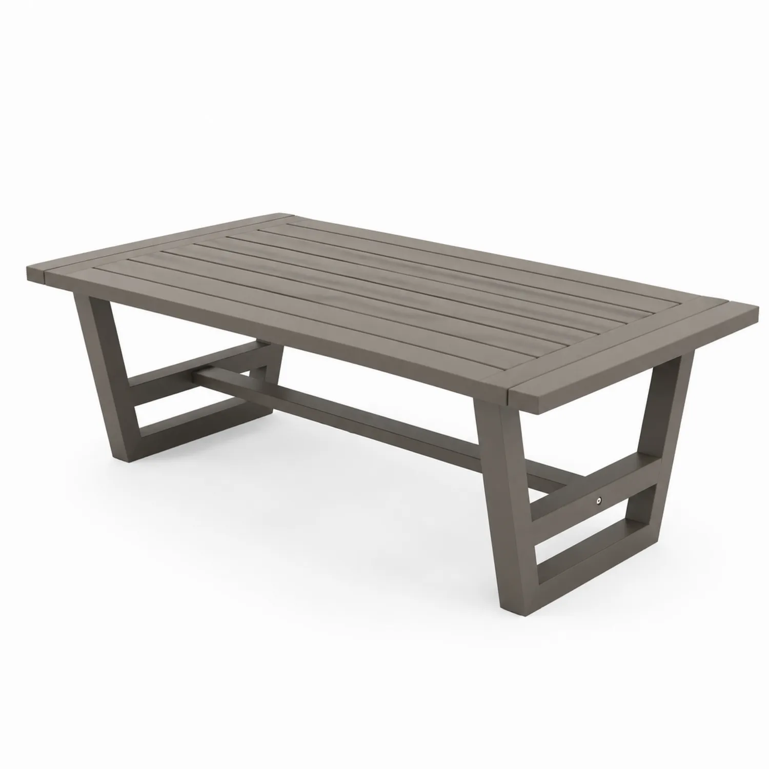 Table en aluminium rectangulaire Gris