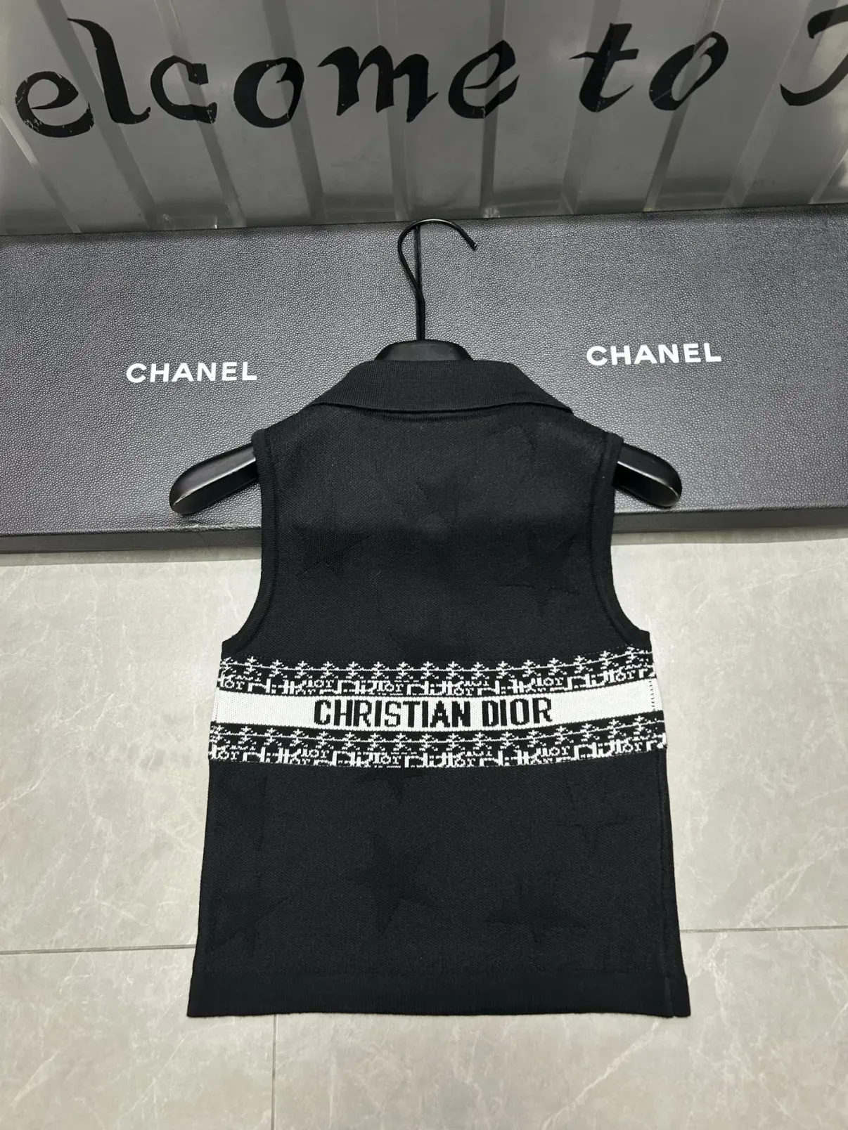 DIA 2025SS Dark flower knitted vest