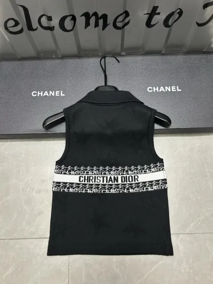 DIA 2025SS Dark flower knitted vest
