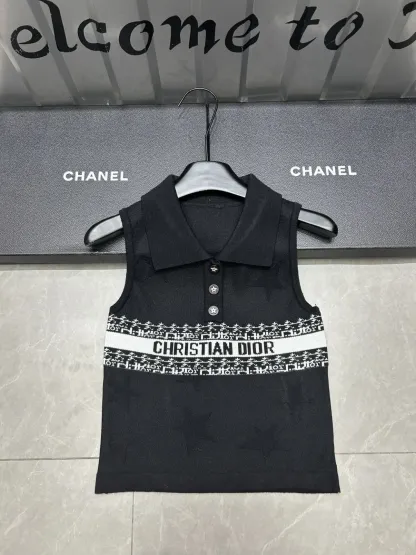 DIA 2025SS Dark flower knitted vest
