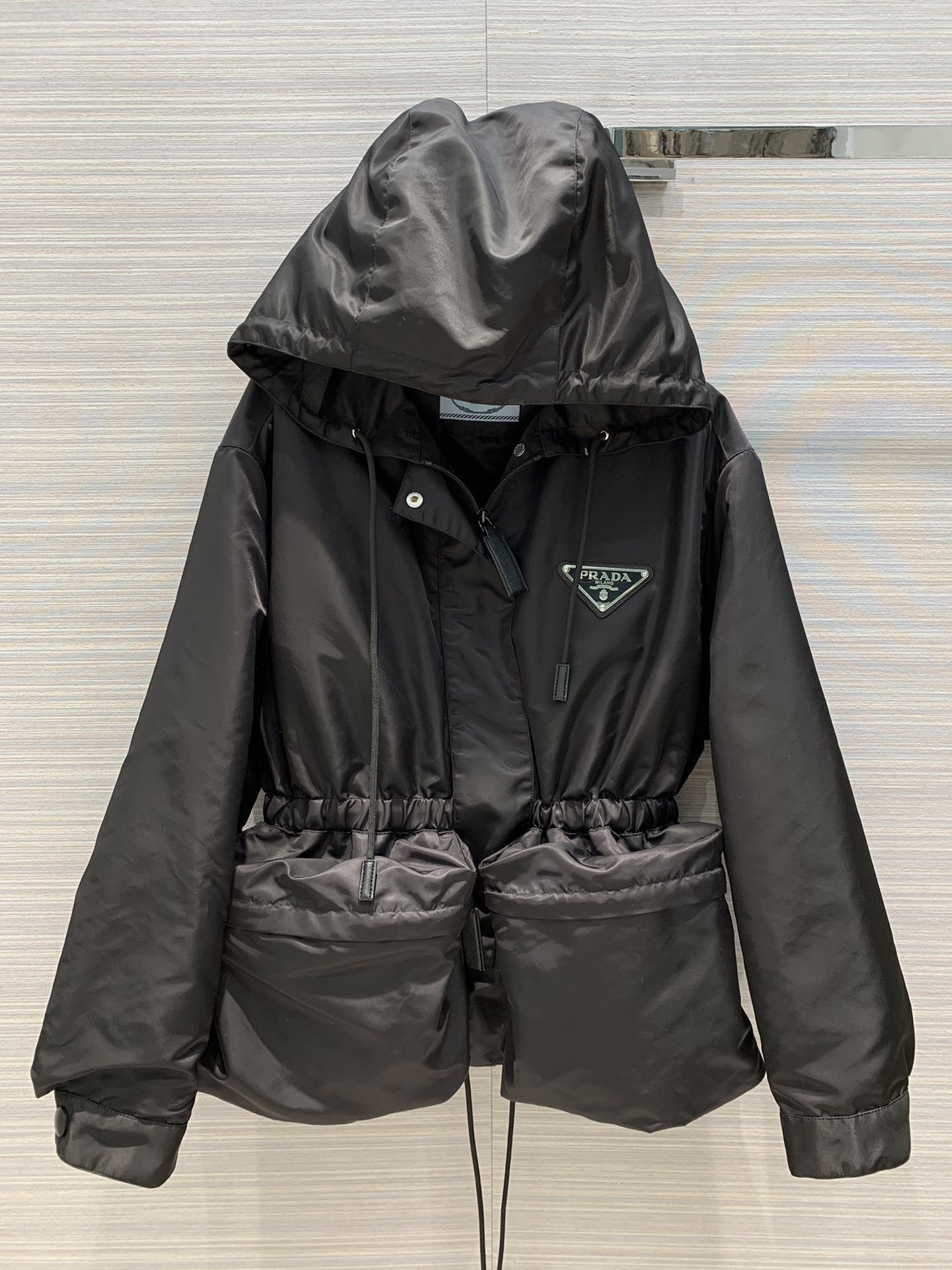 PP Large pocket waist cinching jacket jacket