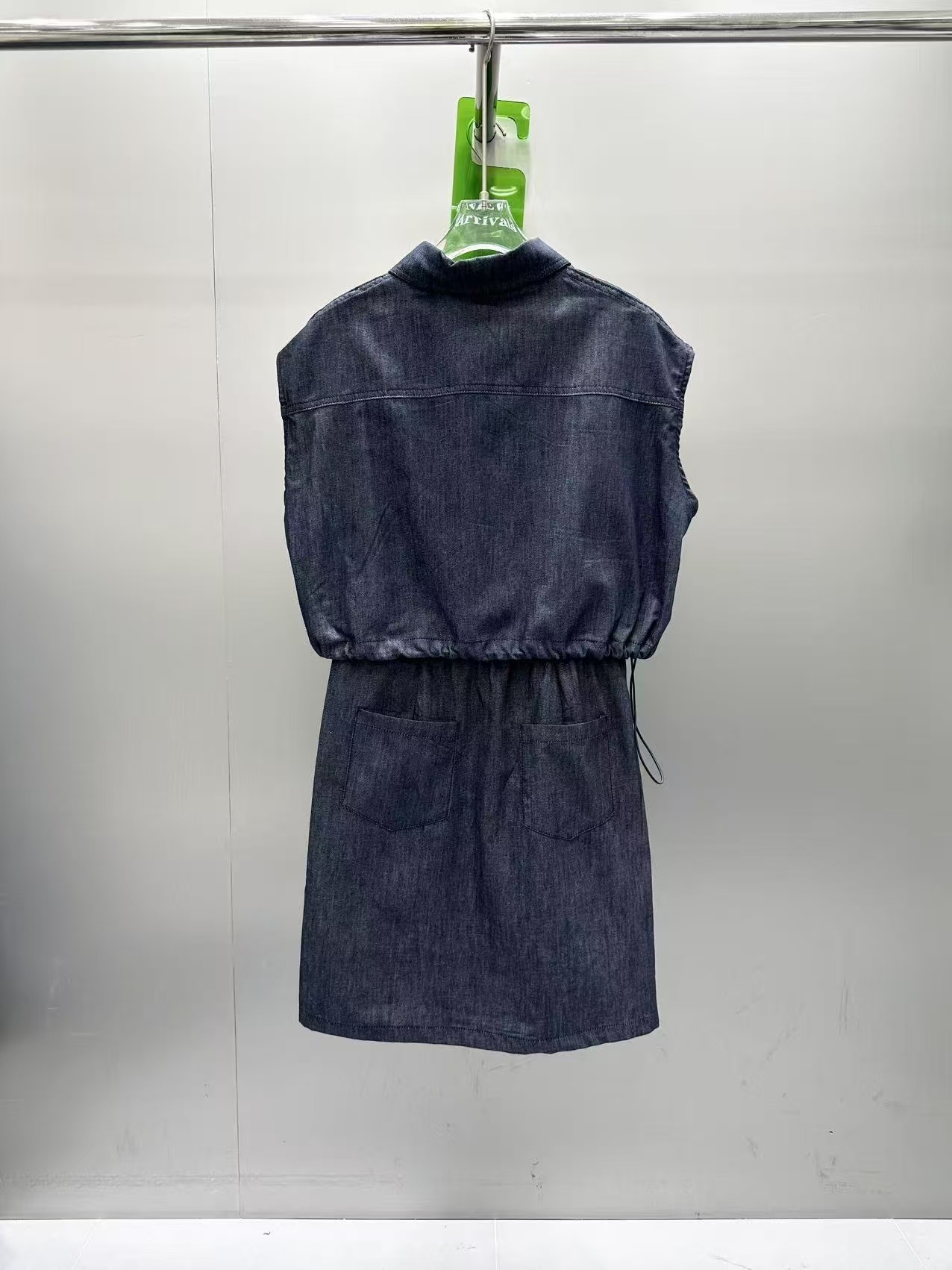 Drawstring Waist A-Line Mini Skirt