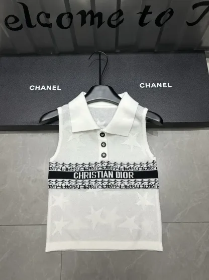 DIA 2025SS Dark flower knitted vest