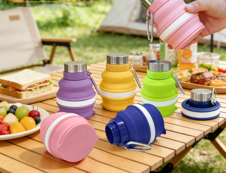  Double Head Foldable Retractable Water Bottle
