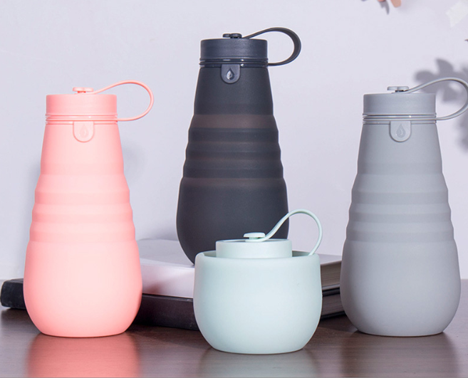  Reusable Silicone Travel Cup  