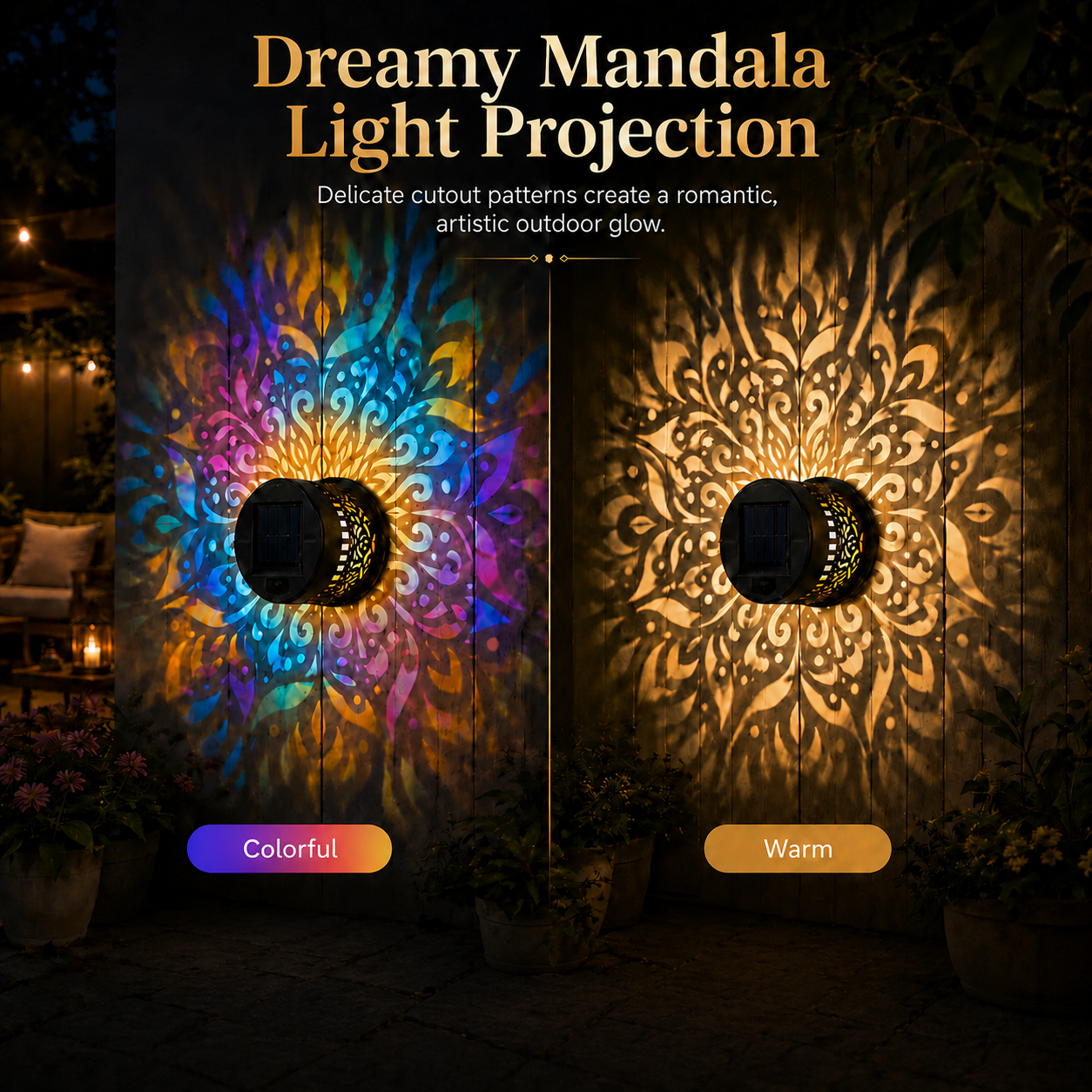 🔥70% OFF-✨Solar Mandala Wall Light