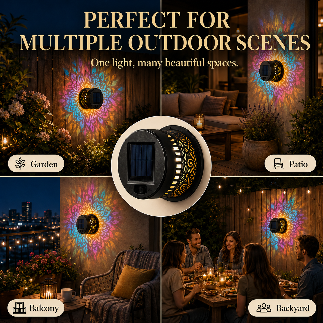 🔥70% OFF-✨Solar Mandala Wall Light
