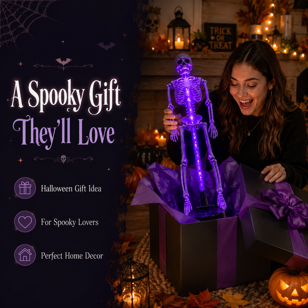 🎃 Halloween Early Bird Sale | 🔥 60% OFF 💀 Skeleton Solar Light Garden Stake