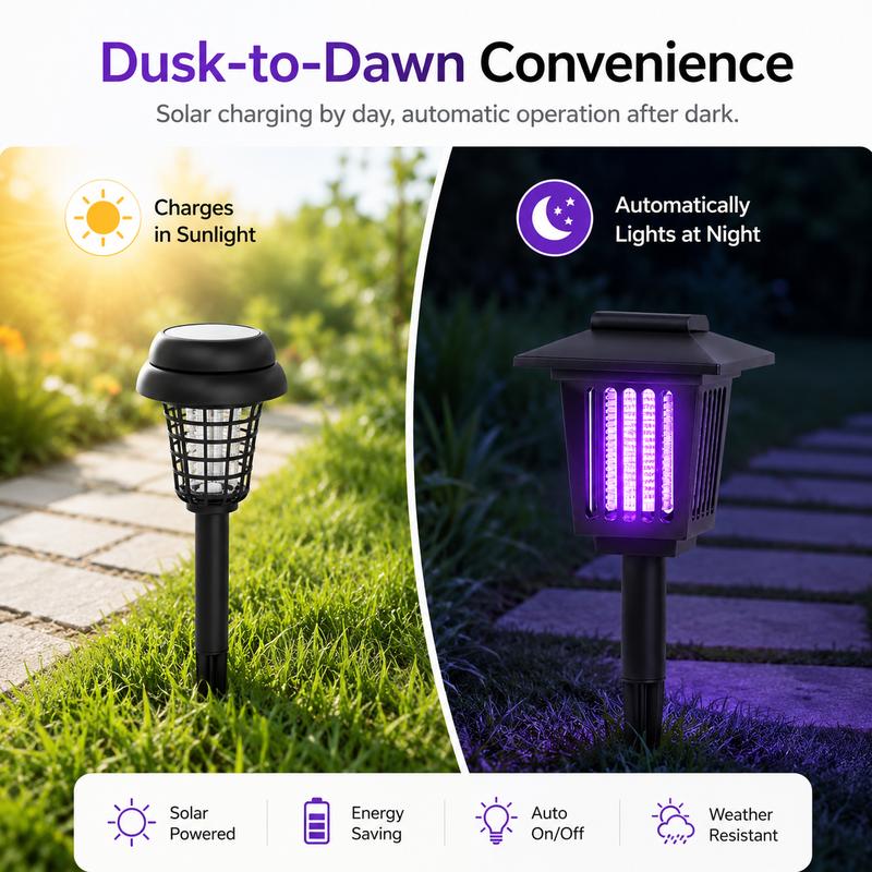 Solar Mosquito Zapper Light