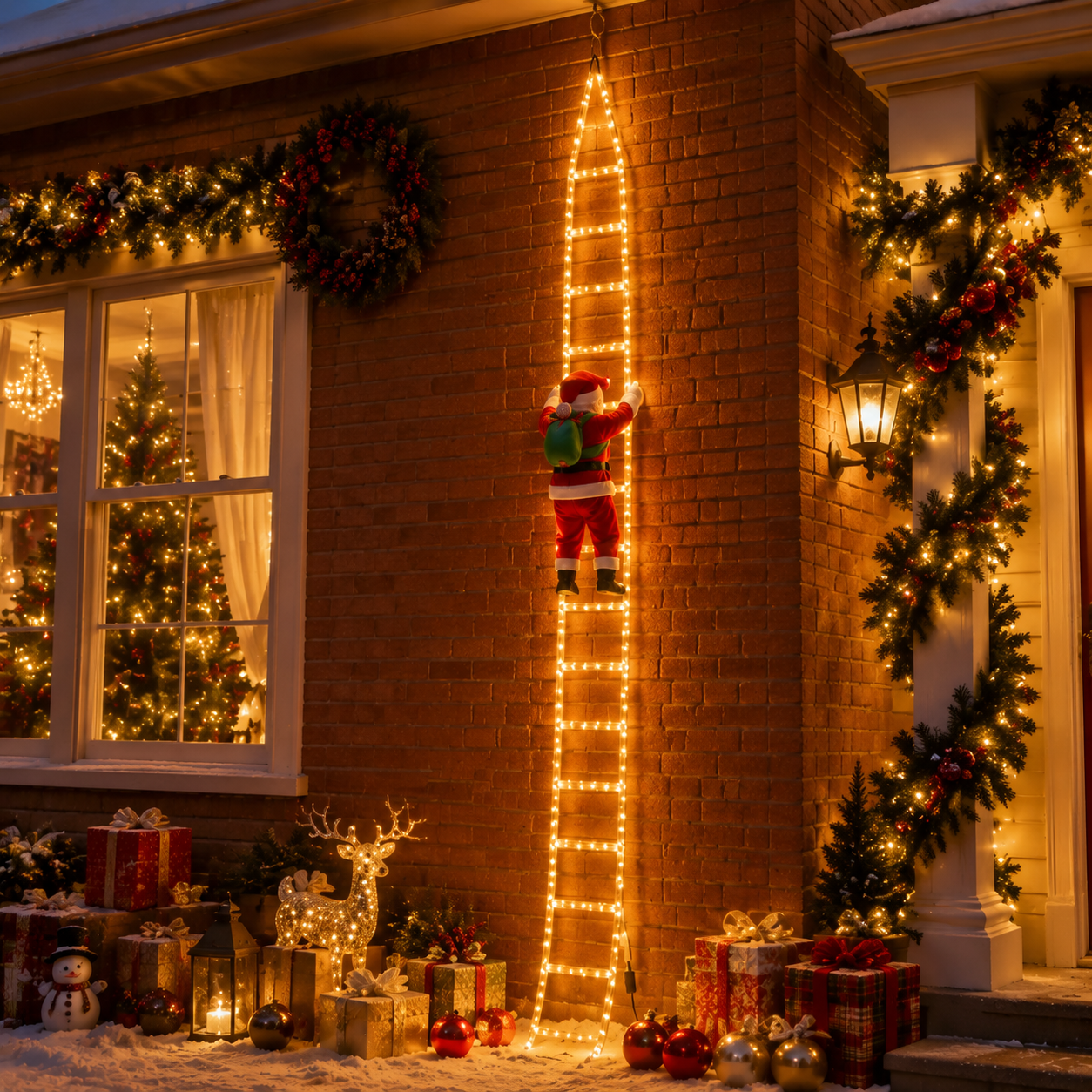 💥 60 OFF - 🎅✨Climbing Santa LED Christmas Decoration