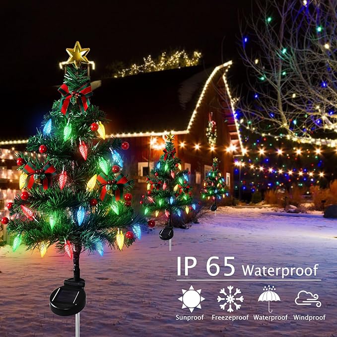 🔥80% OFF -🎄 Solar Christmas Tree Light – Add Holiday Magic to Your Outdoors✨🎄