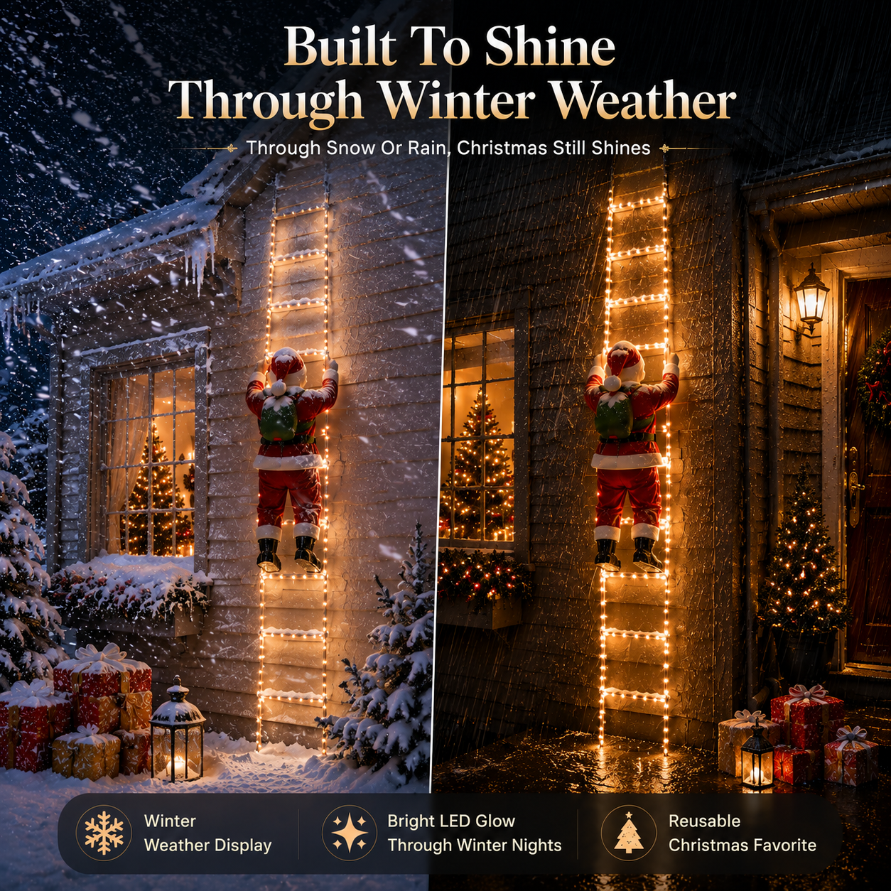 💥 60 OFF - 🎅✨Climbing Santa LED Christmas Decoration