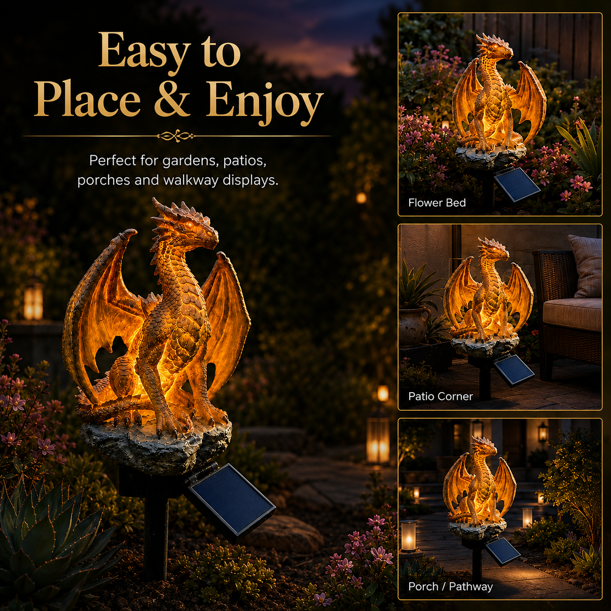 🔥 80% OFF-🦖Solar Dragon Garden Statue Light