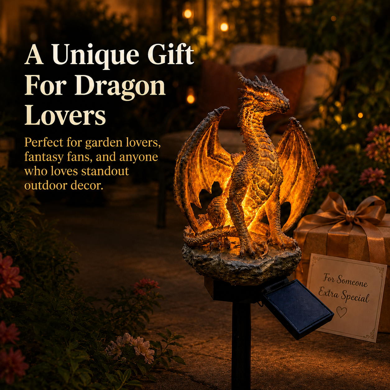 🔥 80% OFF-🦖Solar Dragon Garden Statue Light