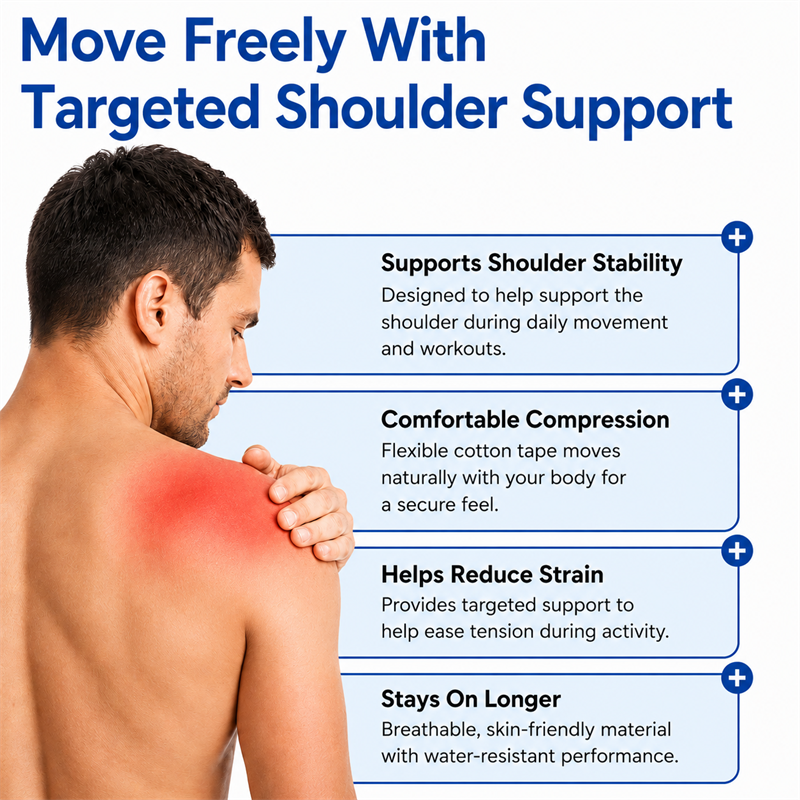 🔥 70% OFF - 🏋️‍♂️Pre-Cut Kinesiology Support Tape