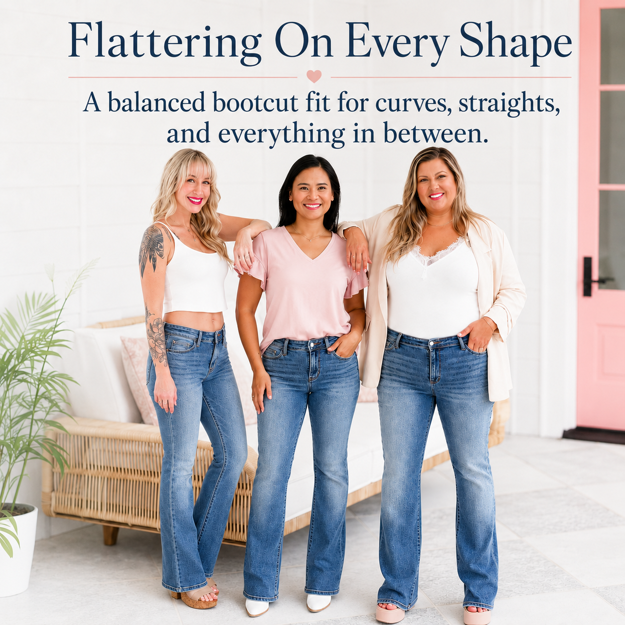 ✨HOT SALE 70% OFF - 👖New Tummy Control Bootcut Jeans
