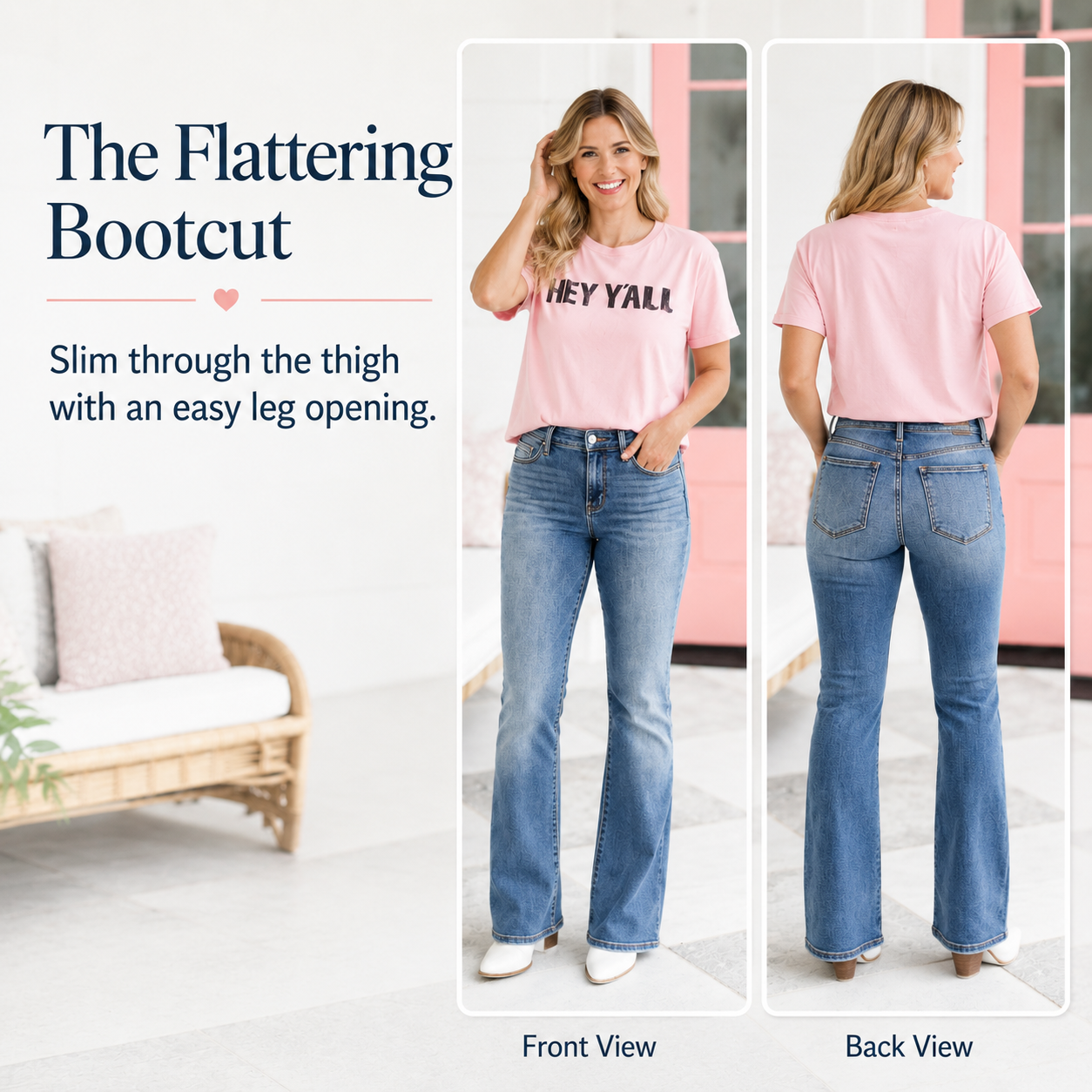 ✨HOT SALE 70% OFF - 👖New Tummy Control Bootcut Jeans