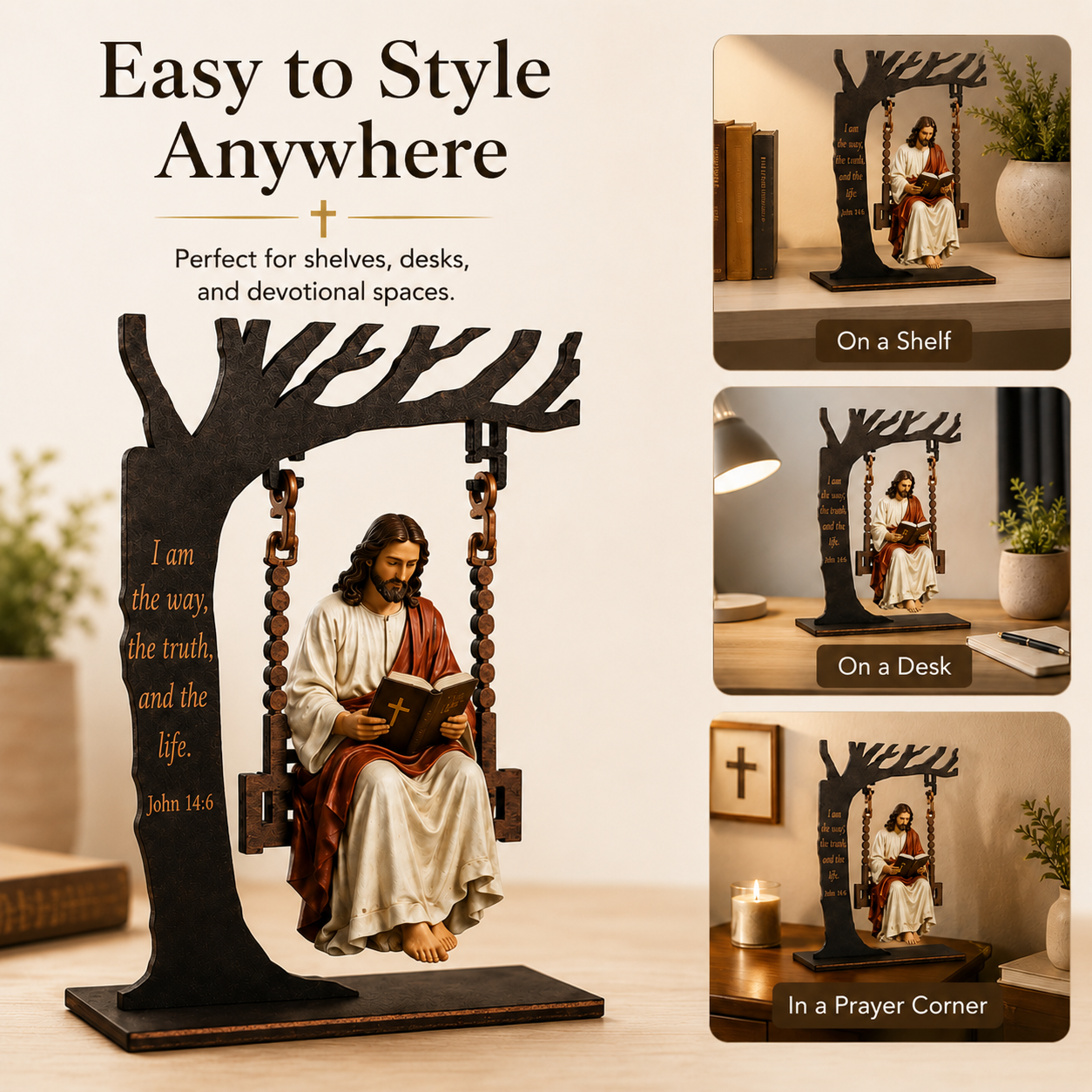🔥Last Day 70% OFF - ✝️📚Christian Jesus Swing Ornament