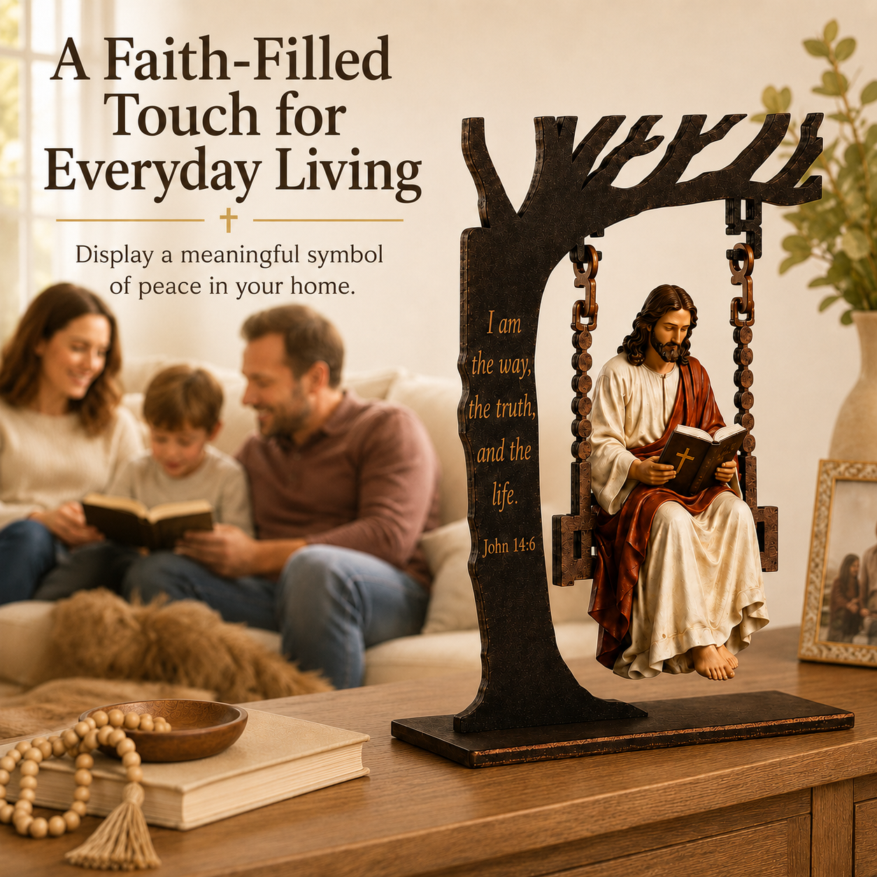 🔥Last Day 70% OFF - ✝️📚Christian Jesus Swing Ornament