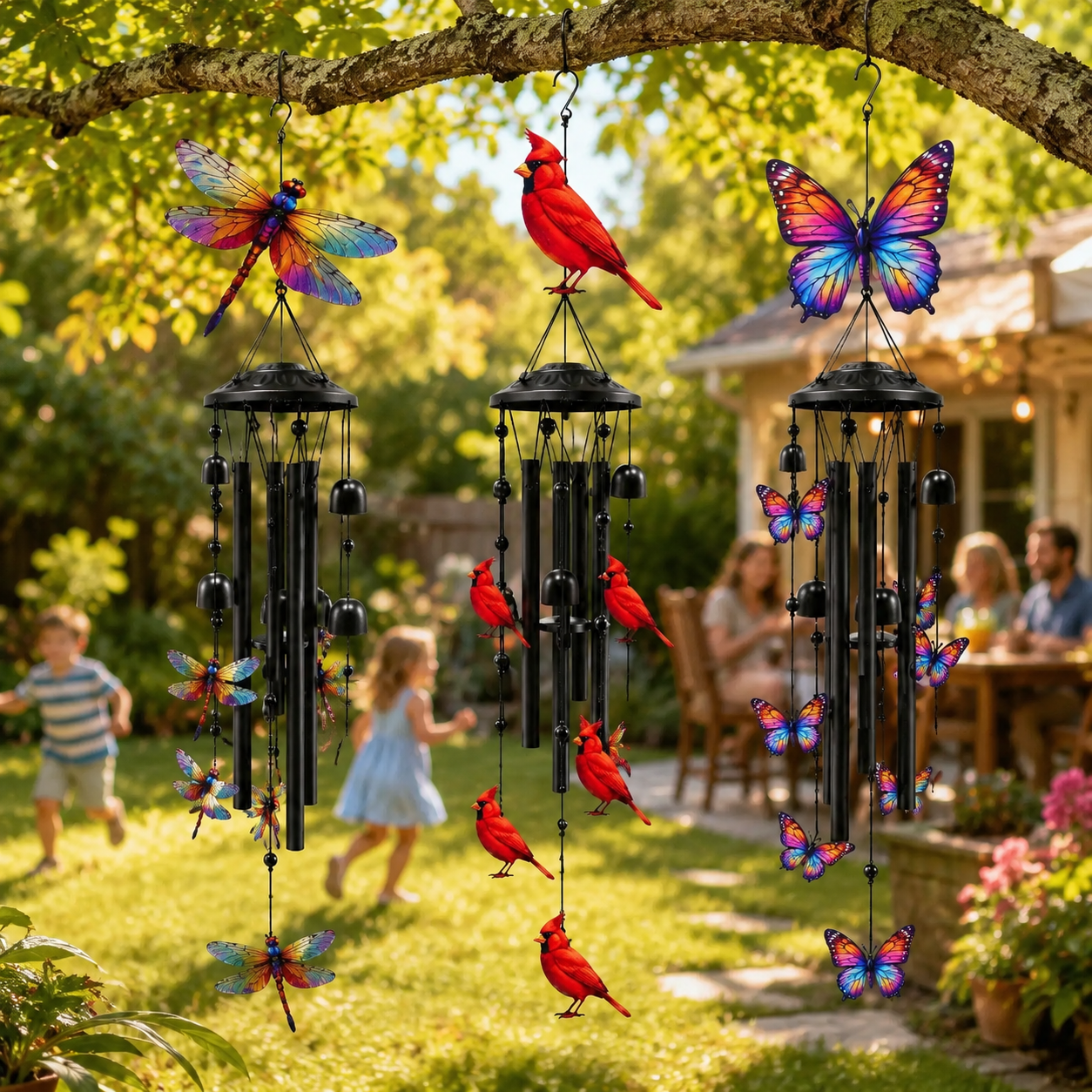 🔥 LAST DAY 49% OFF-🐦Vintage Colorful Hummingbird Wind Chime with Metal Tubes and Bells - 🔥 Buy 2 Free Shipping