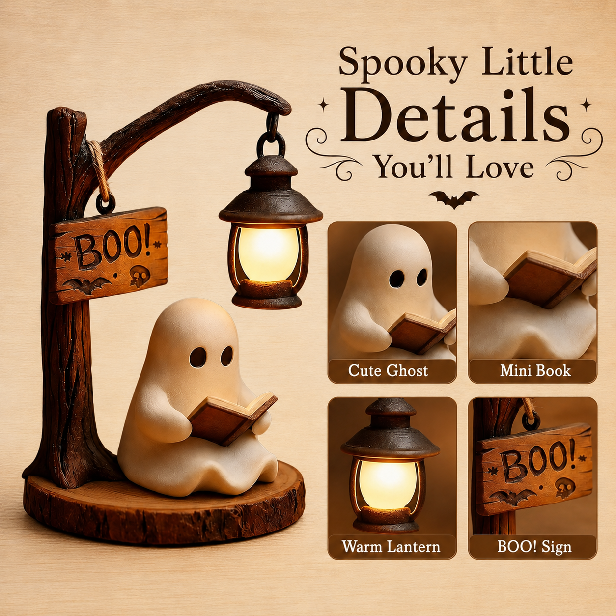 🎃 Halloween Early Bird Sale | 70% OFF 👻 Ghost Reading Lamp
