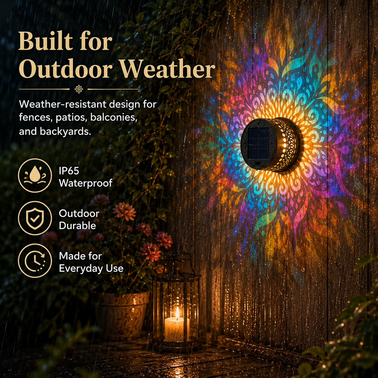 🔥80% OFF-✨Solar Mandala Wall Light