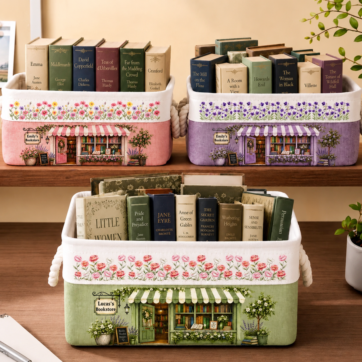 🔥 70% OFF Today - Custom Storage Basket - Personalized Bookish Gifts For Book Lovers, Bookworms, Readers