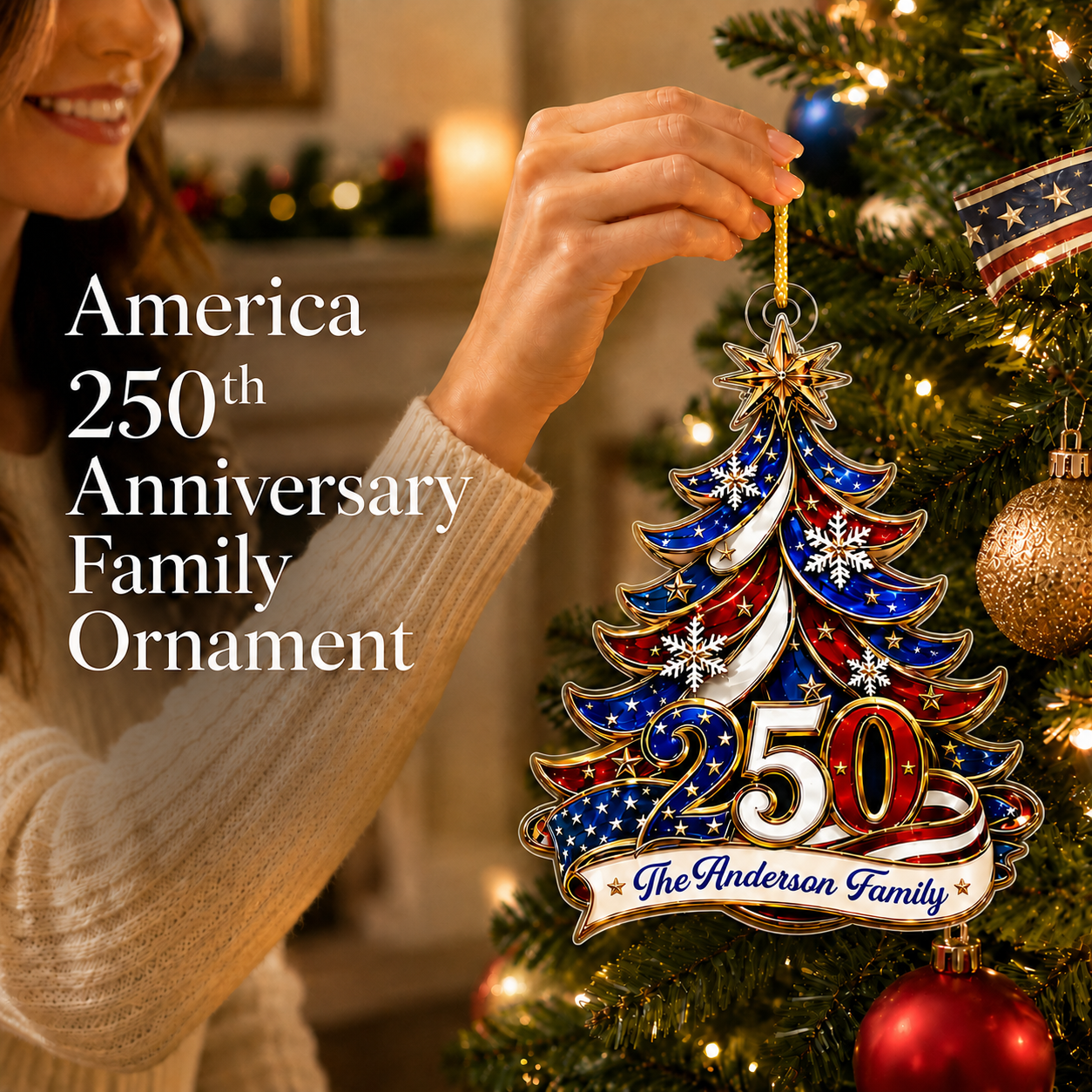 🔥 70% OFF Today - 🎄 America 250th Anniversary Christmas Ornament