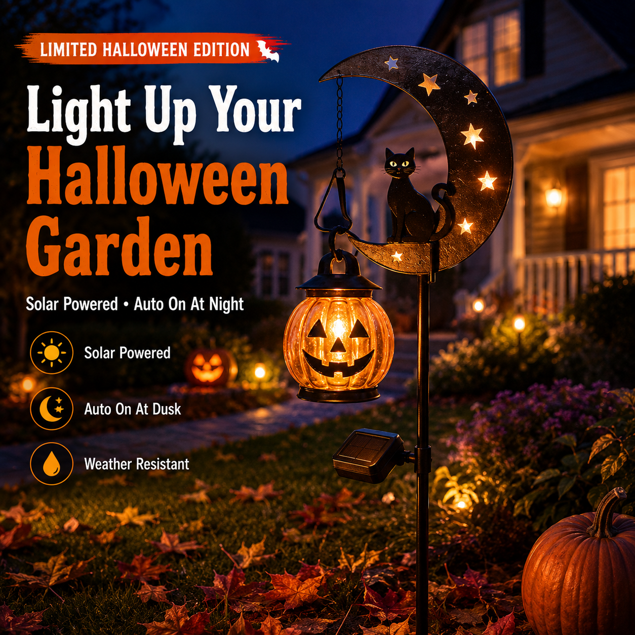 Solar Halloween Garden Stake Light Hero Image